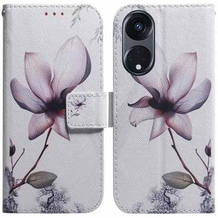 For OPPO Reno8 T 5G / A1 Pro 5G Coloured Drawing Flip Leather Phone Case(Magnolia)