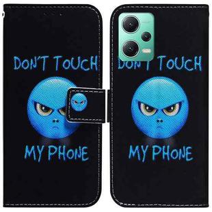 For Xiaomi Redmi Note 12 5G Coloured Drawing Flip Leather Phone Case(Anger)