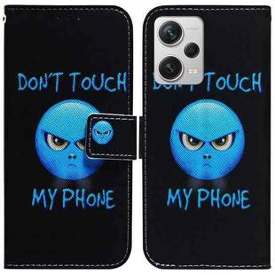 For Xiaomi Redmi Note 12 Pro+ Coloured Drawing Flip Leather Phone Case(Anger)