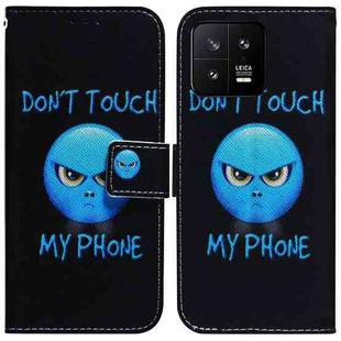 For Xiaomi 13 5G Coloured Drawing Flip Leather Phone Case(Anger)