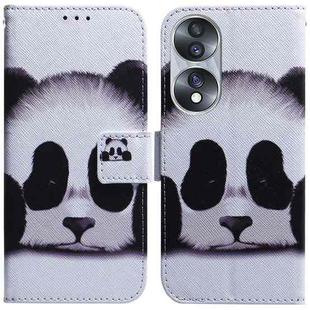 For Honor 70 Coloured Drawing Flip Leather Phone Case(Panda)