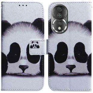 For Honor 80 Coloured Drawing Flip Leather Phone Case(Panda)