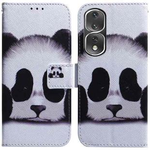 For Honor 80 Pro Coloured Drawing Flip Leather Phone Case(Panda)