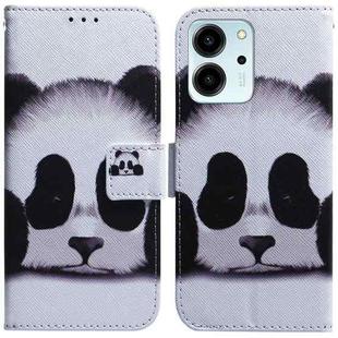 For Honor 80 SE Coloured Drawing Flip Leather Phone Case(Panda)