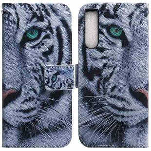 For Sony Xperia 1 IV 2023 Coloured Drawing Flip Leather Phone Case(Tiger)