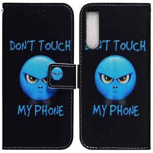 For Sony Xperia 10 IV 2023 Coloured Drawing Flip Leather Phone Case(Anger)