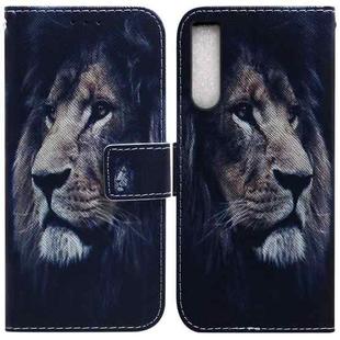 For Sony Xperia 10 IV 2023 Coloured Drawing Flip Leather Phone Case(Lion)