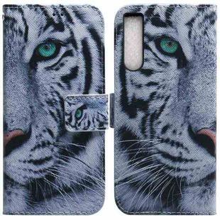 For Sony Xperia 10 IV 2023 Coloured Drawing Flip Leather Phone Case(Tiger)