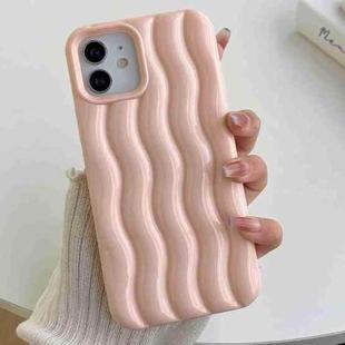 For iPhone 14 Plus Varnishing 3D Water Wave Texture Phone Case(Pink)
