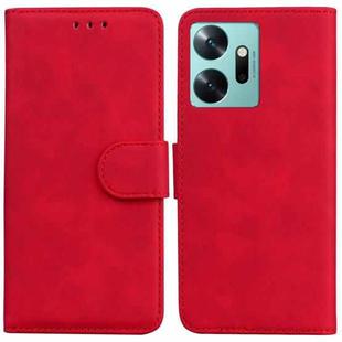 For Infinix Zero 20 / X6821 Skin Feel Pure Color Flip Leather Phone Case(Red)