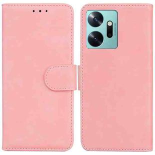 For Infinix Zero 20 / X6821 Skin Feel Pure Color Flip Leather Phone Case(Pink)