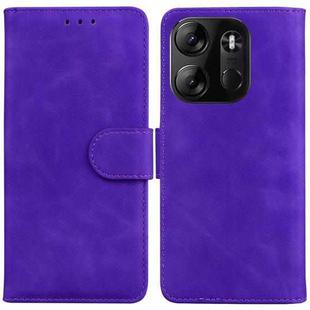 For Tecno Spark Go 2023 / Pop 7 Pro Skin Feel Pure Color Flip Leather Phone Case(Purple)
