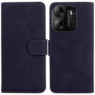 For Tecno Spark Go 2023 / Pop 7 Pro Skin Feel Pure Color Flip Leather Phone Case(Black)
