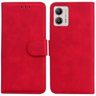 For Motorola Moto G13 / G23 / G53 Skin Feel Pure Color Flip Leather Phone Case(Red)
