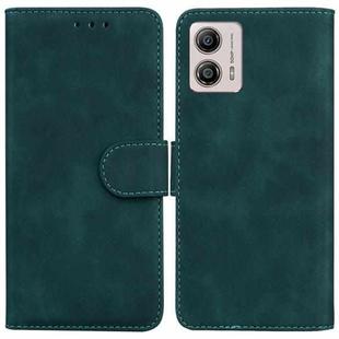 For Motorola Moto G13 / G23 / G53 Skin Feel Pure Color Flip Leather Phone Case(Green)