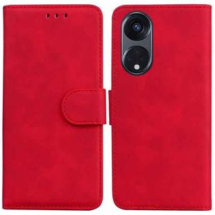For OPPO Reno8 T 5G / A1 Pro 5G Skin Feel Pure Color Flip Leather Phone Case(Red)