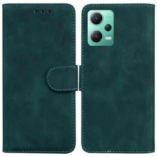 For Xiaomi Redmi Note 12 5G Skin Feel Pure Color Flip Leather Phone Case(Green)