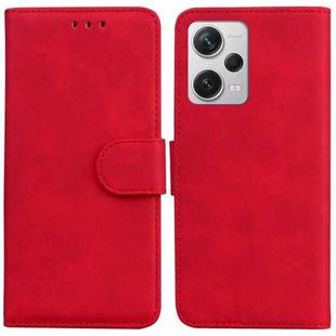 For Xiaomi Redmi Note 12 Pro+ Skin Feel Pure Color Flip Leather Phone Case(Red)