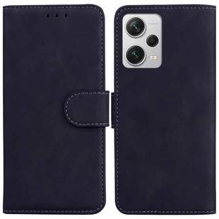 For Xiaomi Redmi Note 12 Pro+ Skin Feel Pure Color Flip Leather Phone Case(Black)