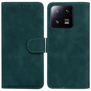 For Xiaomi 13 Pro 5G Skin Feel Pure Color Flip Leather Phone Case(Green)