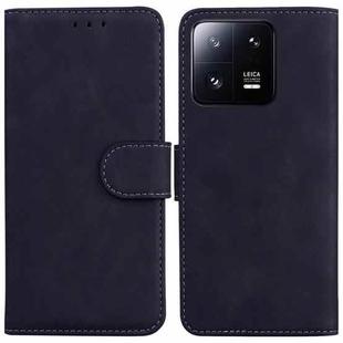 For Xiaomi 13 Pro 5G Skin Feel Pure Color Flip Leather Phone Case(Black)