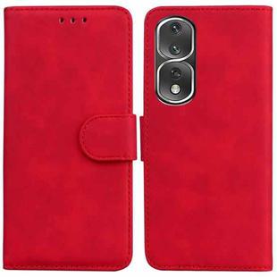 For Honor 80 Pro Skin Feel Pure Color Flip Leather Phone Case(Red)