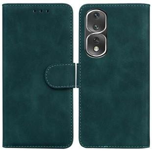 For Honor 80 Pro Skin Feel Pure Color Flip Leather Phone Case(Green)