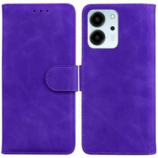 For Honor 80 SE Skin Feel Pure Color Flip Leather Phone Case(Purple)