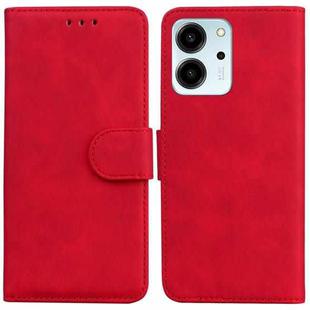 For Honor 80 SE Skin Feel Pure Color Flip Leather Phone Case(Red)