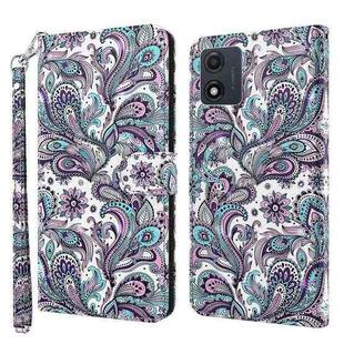 For Motorola Moto E13 3D Painting Pattern Leather Phone Case(Swirl Pattern)