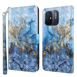 For Xiaomi Redmi 11A 4G 3D Painting Pattern Leather Phone Case(Milky Way)