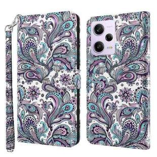 For Xiaomi Redmi Note 12 Pro 5G Global 3D Painting Pattern Leather Phone Case(Swirl Pattern)