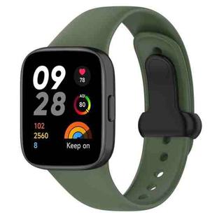 For Redmi Watch 3 Nail Button Silicone Watch Band(Light Green+Black)
