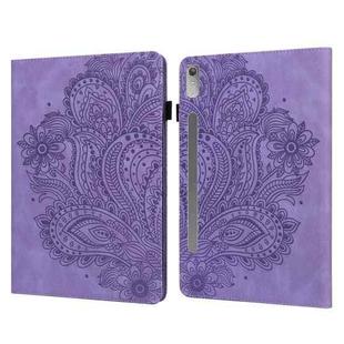 For Lenovo Tab P11 Pro Gen 2 Peacock Embossed Pattern Leather Tablet Case(Purple)