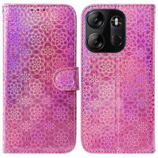 For Tecno Spark Go 2023 / Pop 7 Pro Colorful Magnetic Buckle Leather Phone Case(Pink)
