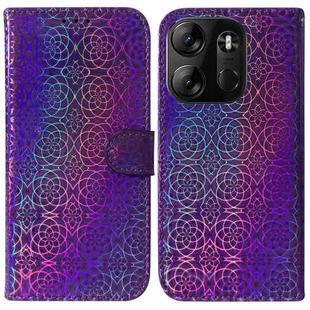 For Tecno Spark Go 2023 / Pop 7 Pro Colorful Magnetic Buckle Leather Phone Case(Purple)