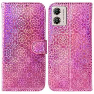 For Motorola Moto G13 / G23 / G53 Colorful Magnetic Buckle Leather Phone Case(Pink)