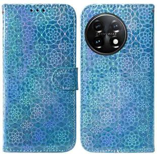 For OnePlus 11 Colorful Magnetic Buckle Leather Phone Case(Blue)