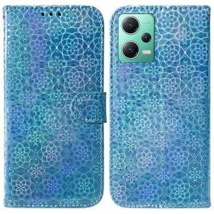 For Xiaomi Redmi Note 12 5G Colorful Magnetic Buckle Leather Phone Case(Blue)