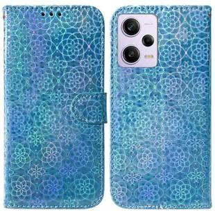 For Xiaomi Redmi Note 12 Pro Colorful Magnetic Buckle Leather Phone Case(Blue)