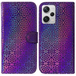 For Xiaomi Redmi Note 12 Pro+ Colorful Magnetic Buckle Leather Phone Case(Purple)