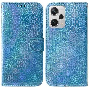 For Xiaomi Redmi Note 12 Pro+ Colorful Magnetic Buckle Leather Phone Case(Blue)