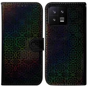 For Xiaomi 13 5G Colorful Magnetic Buckle Leather Phone Case(Black)