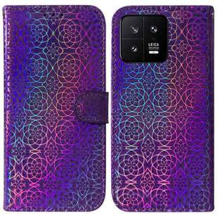 For Xiaomi 13 5G Colorful Magnetic Buckle Leather Phone Case(Purple)