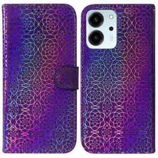 For Honor 80 SE Colorful Magnetic Buckle Leather Phone Case(Purple)