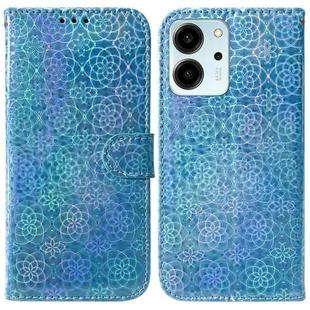 For Honor 80 SE Colorful Magnetic Buckle Leather Phone Case(Blue)