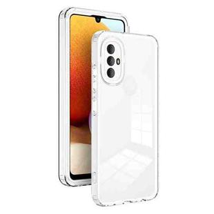 For Motorola Moto G Power 2022 3 in 1 Clear TPU Color PC Frame Phone Case(White)