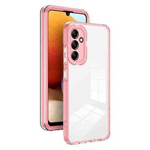 For Samsung Galaxy A54 5G 3 in 1 Clear TPU Color PC Frame Phone Case(Pink)