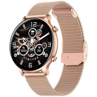HT12 1.32 inch Steel Band IP67 Waterproof Smart Watch, Support Bluetooth Calling / Sleep Monitoring(Rose Gold)