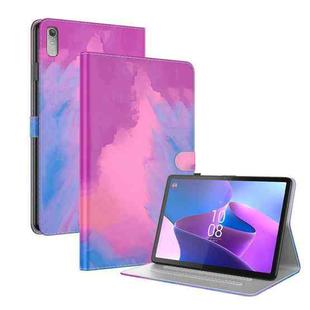 For Lenovo Tab P11 Gen 2 11.5 Watercolor Pattern Flip Leather Tablet Case(Purple Red)